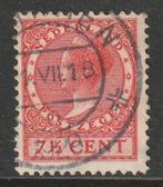 Nederland 1926 180a Wilhelmina 7,5c, Gest, Postzegels en Munten, Postzegels | Nederland, Ophalen of Verzenden, T/m 1940, Gestempeld