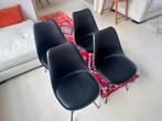 4 zwarte kuipstoelen - In prima staat, Huis en Inrichting, Kunststof, Gebruikt, Twee, Zwart