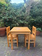 Kinderset tafel en 2 stoeltjes (hout), Ophalen, Gebruikt