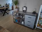 Mooi Dressoir met lades hout en metaal., Huis en Inrichting, Kasten | Dressoirs, Ophalen, Gebruikt, 100 tot 150 cm, Metaal