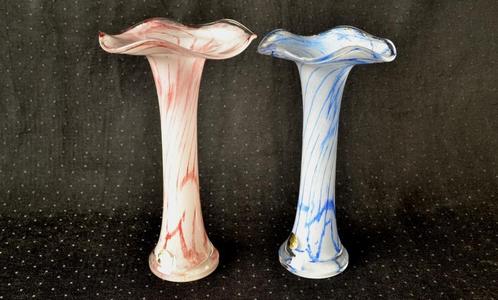 Twee kristallen vazen, beide gaaf – Peter Kaspar, Duits glas, Antiek en Kunst, Antiek | Glas en Kristal, Ophalen of Verzenden