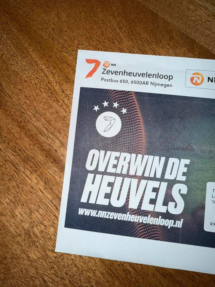 Startbewijs zevenheuvelenloop, Tickets en Kaartjes, Evenementen en Festivals, Eén persoon