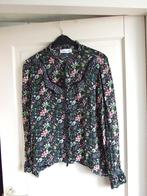 Pom zgan zwarte gebloemde blouse mt 44, Kleding | Dames, Zwart, Maat 42/44 (L), Ophalen of Verzenden, Zo goed als nieuw