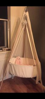 Leander wieg en hemeltje met ophangsysteem, Kinderen en Baby's, Babywiegjes en Ledikanten, Ophalen, Zo goed als nieuw, Wieg