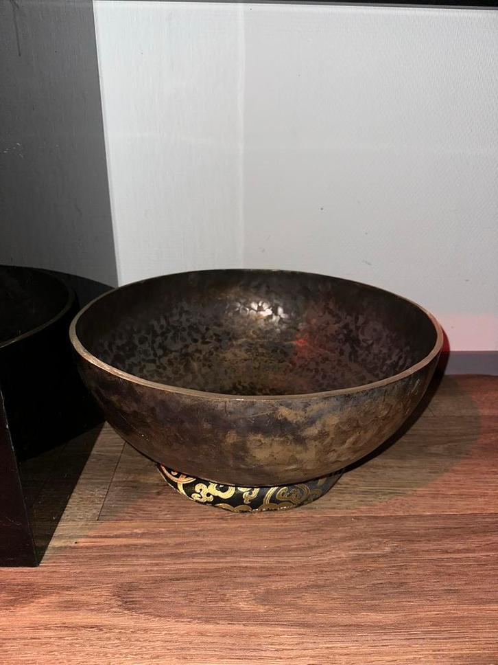 Hele bijzondere Tibetaanse klankschaal - collecters item, Muziek en Instrumenten, Percussie, Gebruikt, Overige soorten, Ophalen