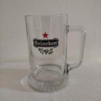 Oud Heineken grote bierpul glas met figuur op de bodem., Ophalen of Verzenden, Zo goed als nieuw, Heineken