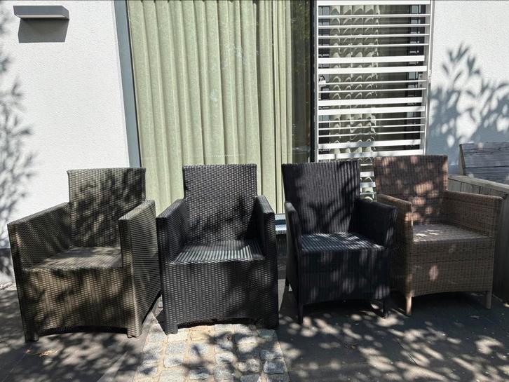 3 Borek Tuinstoelen, Tuin en Terras, Tuinstoelen, Zo goed als nieuw, Wicker, Ophalen