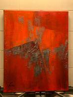 Abstract olieverf schilderij, Antiek en Kunst, Ophalen