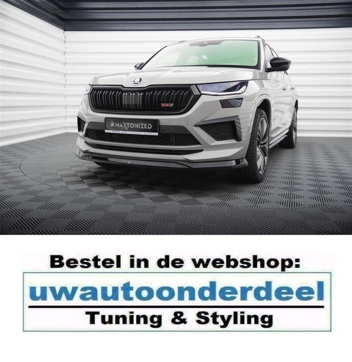 Maxton Design Spoiler Splitter Lip Skoda Kodiaq RS Facelift, Auto diversen, Tuning en Styling, Verzenden