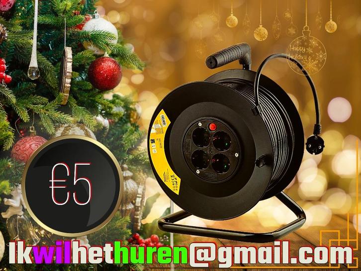 Kerst! Haspel tehuur + evt Party tent 6x3 / statafel etc., Hobby en Vrije tijd, Feestartikelen | Verhuur, Nieuw, Kerst of Sinterklaas