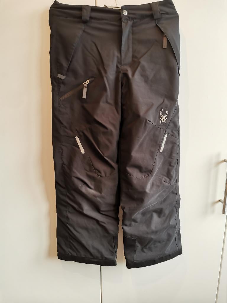Spyder kids skibroek maat 146/12, kleur zwart, Broek, Jongen of Meisje, Zo goed als nieuw, Spyder