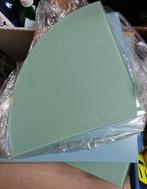 4 glazen driehoeks platen, doorzichtig/ wit, Ophalen, Nieuw, Overige materialen, 20 tot 50 mm