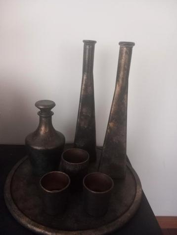 Dienblad met accessoires vaasjes theelichthouders geldrop mi beschikbaar voor biedingen