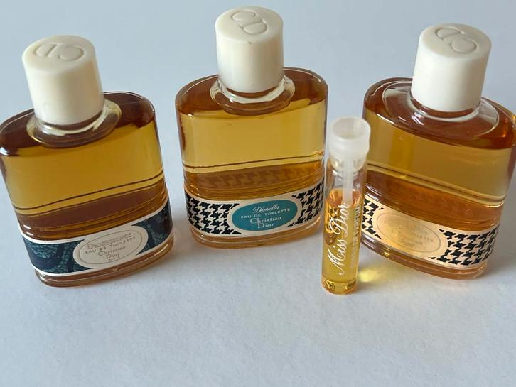 Vintage Dior Miniatuur Parfum Set, Sieraden, Tassen en Uiterlijk, Uiterlijk | Parfum, Zo goed als nieuw, Verzenden