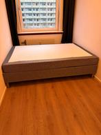 Grijs 140 x 200 bed + topper, Huis en Inrichting, Slaapkamer | Bedden, Ophalen, Gebruikt, 140 cm, Twijfelaar
