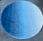 Nieuw groot rond blauw vloerkleed 2m, Ophalen of Verzenden, Zo goed als nieuw, Blauw, Rond