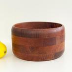 teak SCHAAL Kjeni Denmark Mid Century Design vintage bowl, Gebruikt, Schaal, Rond, Ophalen of Verzenden