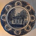 Delfts Blauw Wandbord met Boerderij Voorstelling, Ophalen of Verzenden