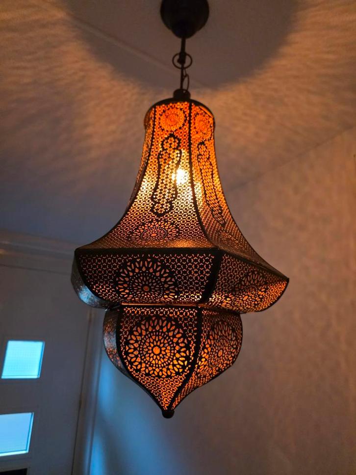 Oosterse Hanglamp - Marokkaanse Stijl lamp 60 x 35 cm, Huis en Inrichting, Lampen | Hanglampen, Zo goed als nieuw, 50 tot 75 cm