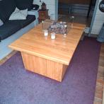 Eiken tafel met gaskachel ook ideaal onder overkapping, Tuin en Terras, Ophalen of Verzenden, Zo goed als nieuw