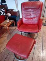 Ikea relax fauteuil met hocker / ottoman voetenbankje, Gebruikt, Ophalen