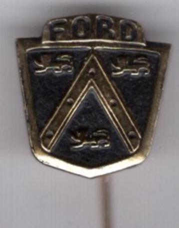 Ford goud op zwart plastic auto speldje ( B_057 ) beschikbaar voor biedingen