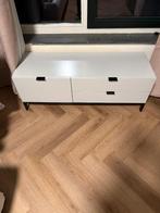 Tv meubel grijs zwart van het merk Made 120cm breed, 100 tot 150 cm, Strak japandi mordern grijs, Ophalen of Verzenden, Zo goed als nieuw