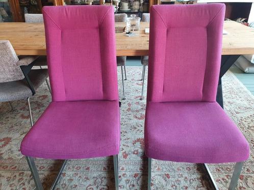 Twee H&H stoelen, Huis en Inrichting, Stoelen, Zo goed als nieuw, Twee, Metaal, Stof, Overige kleuren, Ophalen