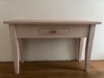 Leuke Roze Sidetable met Vlindertje – Handgeschilderd, Ophalen, Zo goed als nieuw, 25 tot 50 cm, Rechthoekig