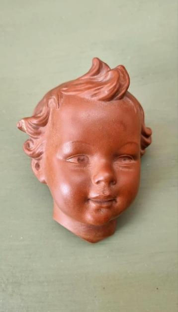 Terracotta kinderkopje van W. Goebel genummerd FX 206/A 1957 beschikbaar voor biedingen