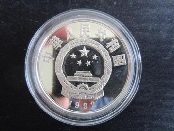 Te Koop Zilveren 10 Yuan China 1992 beschikbaar voor biedingen