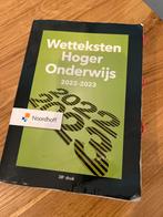 Wetteksten Hoger Onderwijs 2022-2023 - Noordhoff, Ophalen of Verzenden, Gelezen, HBO