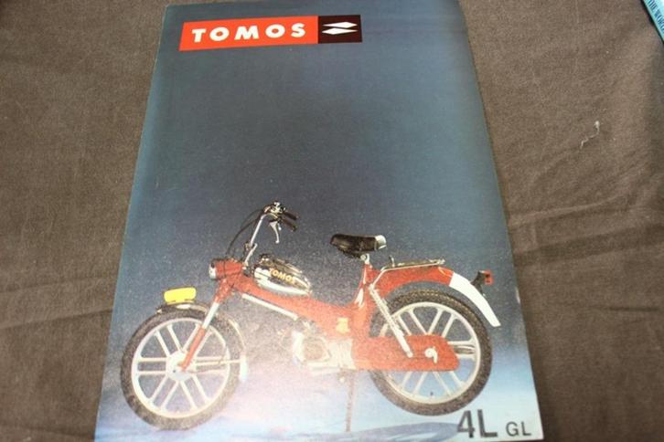 Tomos 4L GL bromfiets verkoop folder flyer, Fietsen en Brommers, Handleidingen en Instructieboekjes, Gebruikt, Ophalen of Verzenden