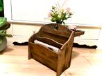 Prachtige houten krantenbak met bijzettafeltje, Huis en Inrichting, Woonaccessoires | Krantenbakken en Lectuurbakken, Ophalen of Verzenden