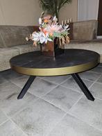Zwarte salontafel met gouden rand - Zo goed als nieuw!, Huis en Inrichting, Tafels | Salontafels, Ophalen