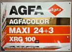 Emaille Bord Agfa Agfacolor Maxi 24+3, Ophalen of Verzenden, Gebruikt, Reclamebord