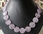 Ketting van schijfjes amethist, Sieraden, Tassen en Uiterlijk, Kettingen, Ophalen of Verzenden, Nieuw, Paars, Steen of Mineraal