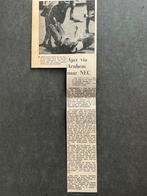 Voetbal krantenartikel Ajax PSV februari 1973 Cruijff, Ophalen of Verzenden, 1960 tot 1980, Knipsel(s)