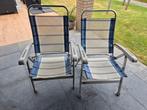 Dukdalf aluminium verstelbare Campingstoelen - 2 stuks, Tuin en Terras, Ophalen, Gebruikt, Aluminium, Verstelbaar