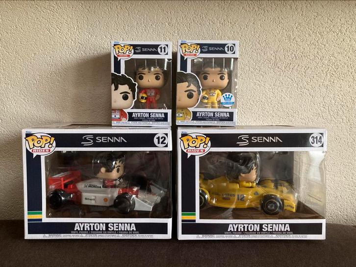 Ayrton Senna funko 4 x, Verzamelen, Poppetjes en Figuurtjes, Nieuw, Ophalen