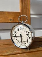 Vintage Hema mechanische wekker klok wit analoog | werkend, Antiek en Kunst, Ophalen of Verzenden
