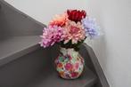 Handgemaakte pastel bloemen vaas keramiek – 18 cm hoog, Overige kleuren, Verzenden, Nieuw, Glas