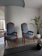 2 Klassieke Relaxstoelen met Fluweel, Huis en Inrichting, Fauteuils, Ophalen