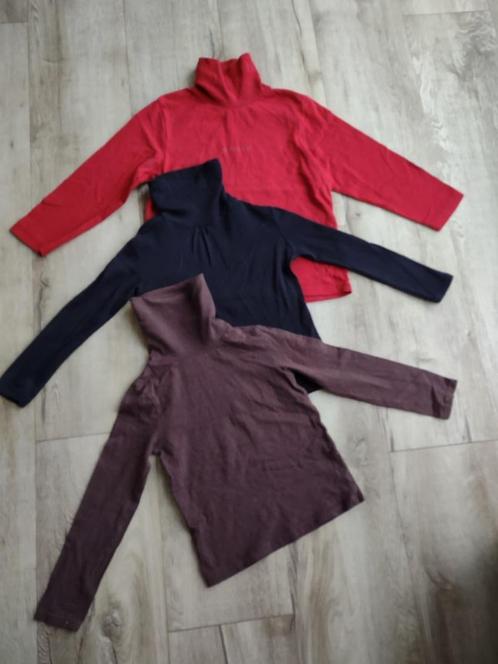 3x coltrui, skipully rood, zwart, bruin, 110/116. Trui col., Kinderen en Baby's, Kinderkleding | Maat 116, Zo goed als nieuw, Jongen of Meisje