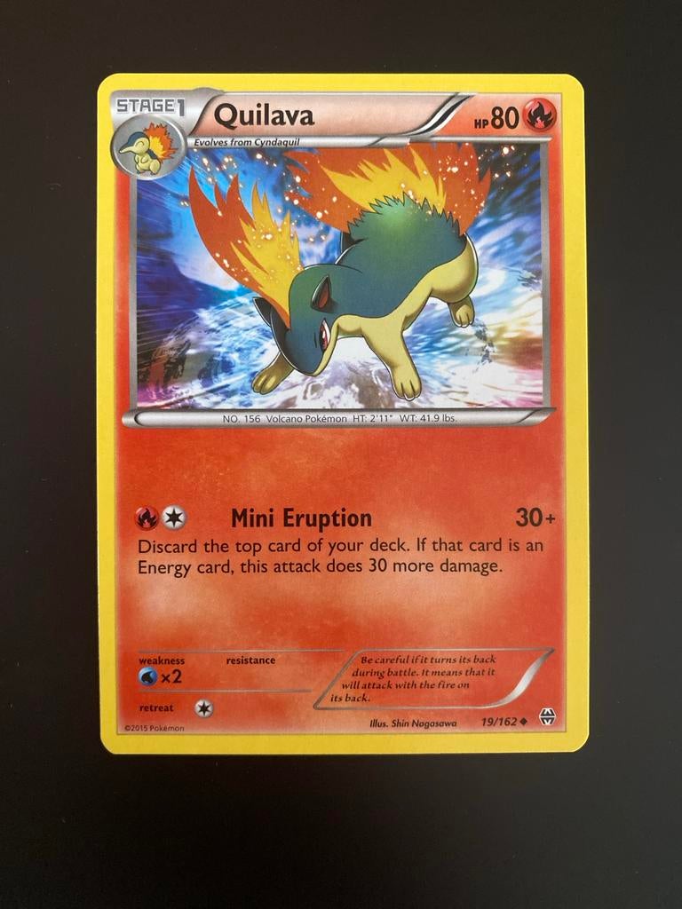 Quilava 19/162 Pokémon XY BreakThrough Mint Packfresh, Ophalen of Verzenden, Zo goed als nieuw, Losse kaart