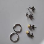 Unieke set verschillende echte zilveren oorbellen.(835)., Sieraden, Tassen en Uiterlijk, Oorbellen, Knopjes of Stekers, Met edelsteen