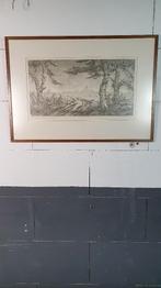 Ets Toon de Jong, Basiliek St. Jan uit 1948 in lijst. S36, Antiek en Kunst, Ophalen of Verzenden