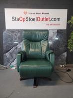 Staopstoel Malmo Groen Leder met Topswing, Huis en Inrichting, Fauteuils, Ophalen of Verzenden, Zo goed als nieuw, Minder dan 75 cm