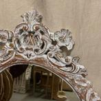 Barok spiegel - houten lijst -100 x 75 cm - wit - TTM Wonen, 100 tot 150 cm, Nieuw, Info@ttmwonen.nl, 75 tot 100 cm