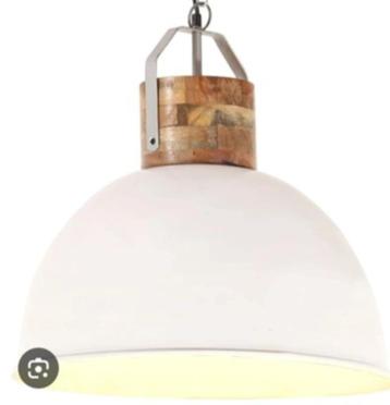 KONINGSDAG TOPPERLABEL51 NORDIC Witte hanglamp met hout. 